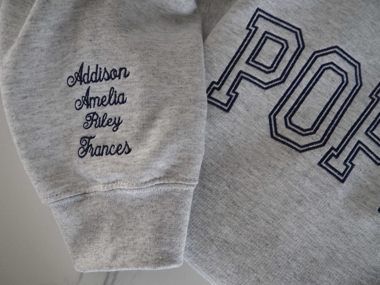 Custom Name Embroidered Sweatshirt