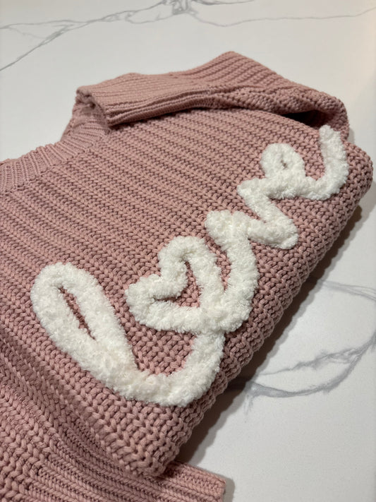 Chenille Yarn Knit Sweater