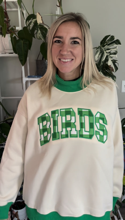 Birds Mock Neck