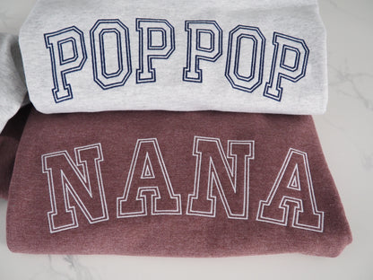 Custom Name Embroidered Sweatshirt