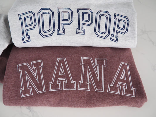 Custom Name Embroidered Sweatshirt