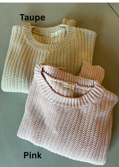 Chenille Yarn Knit Sweater